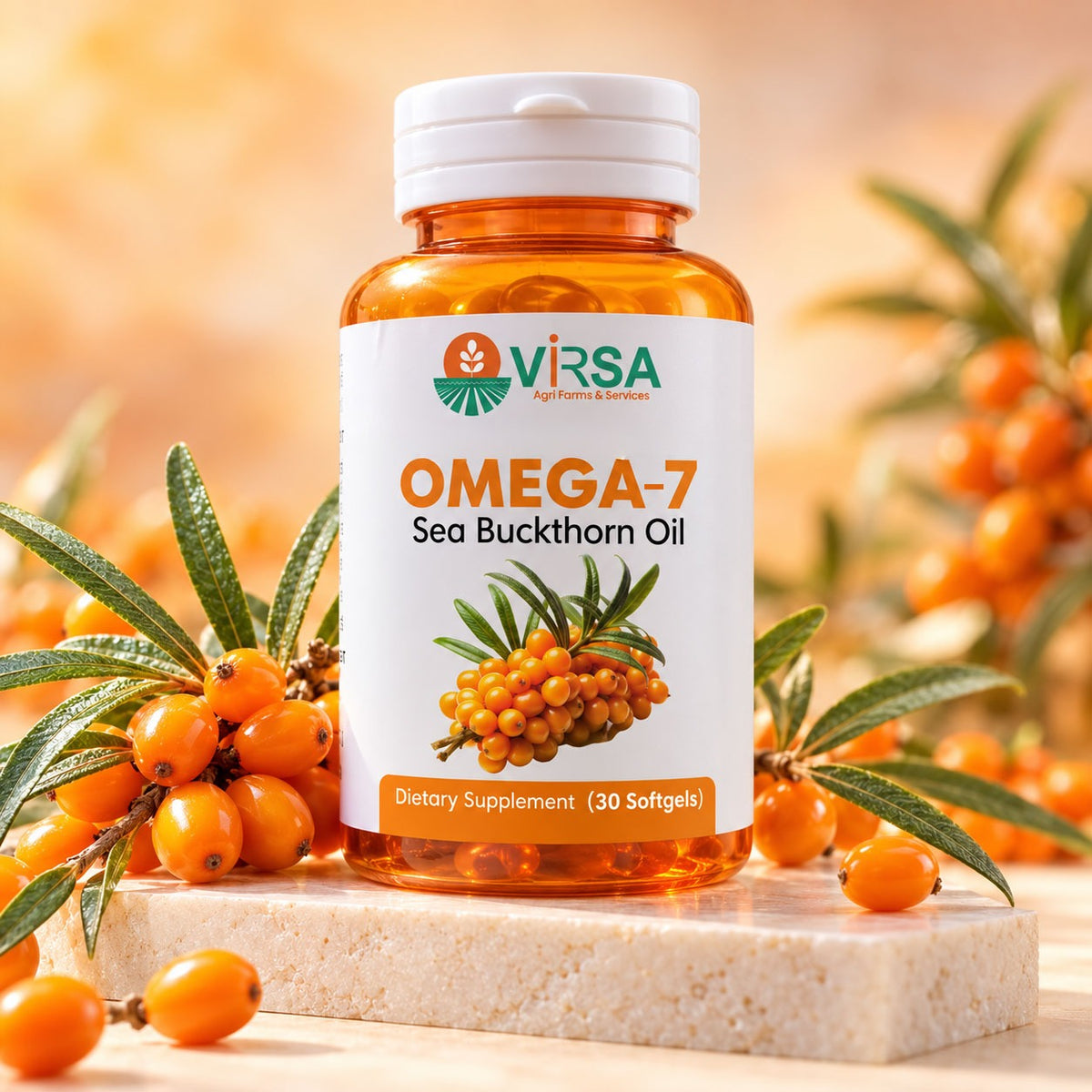 Omega-7 Sea Buckthorn Oil Softgels (30 Softgels)