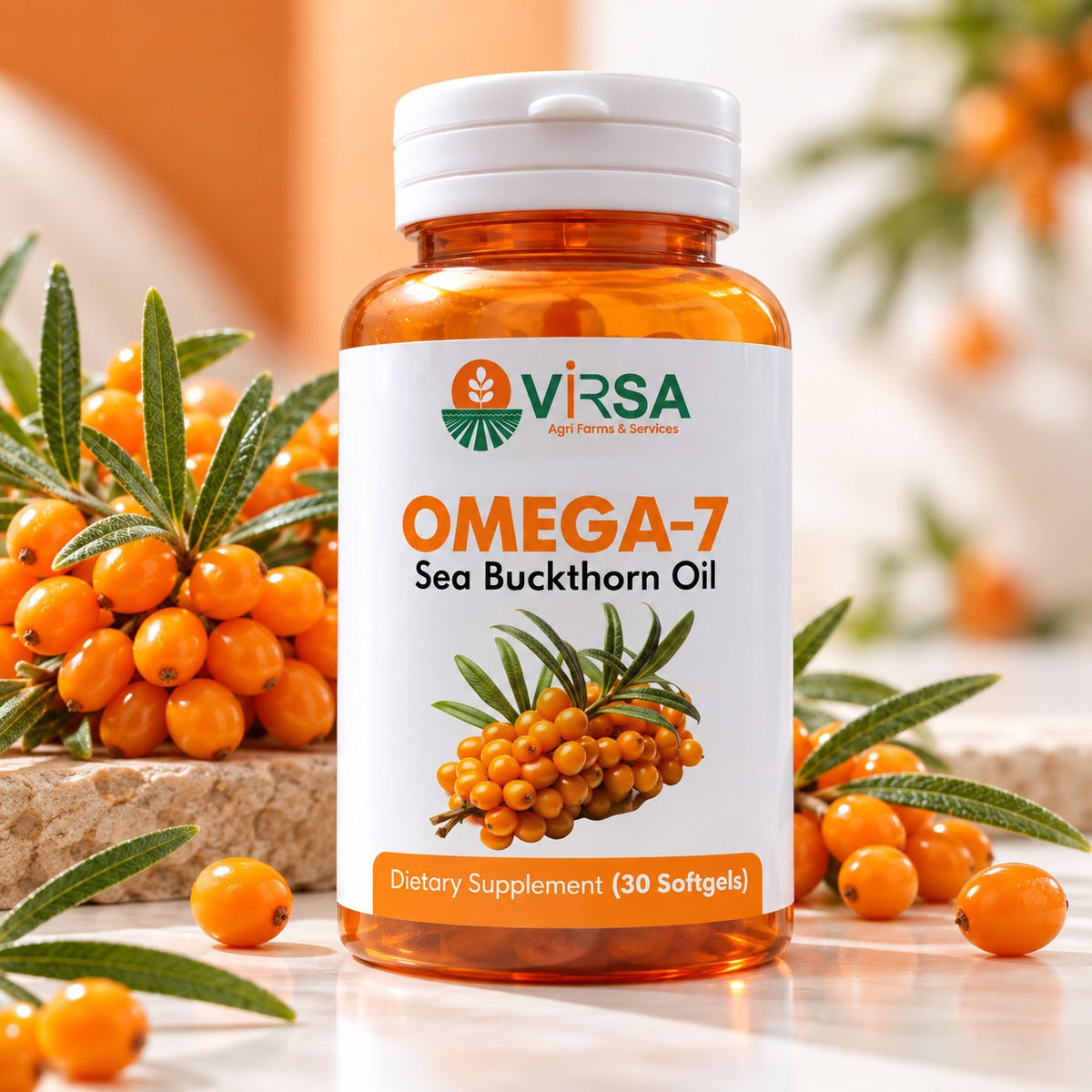 Omega-7 Sea Buckthorn Oil Softgels (30 Softgels)