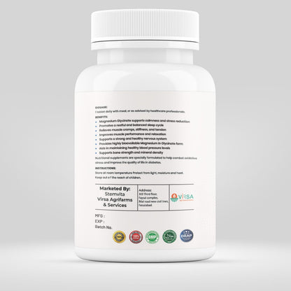 Magnesium Glycinate for Muscle Recovery & Better Sleep - Virsa