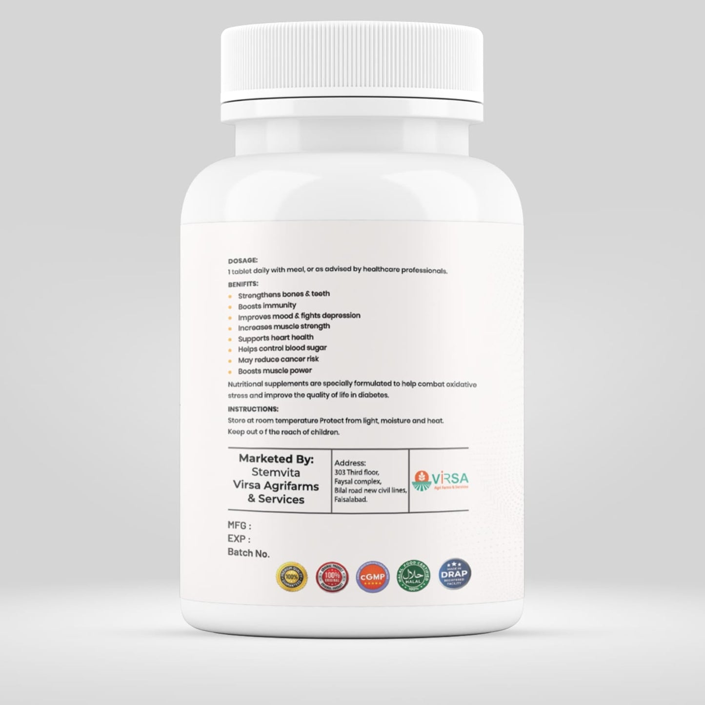 Mighty D3 DIOD 5000IU – Vitamin D3 for Bone & Immune Health - Virsa