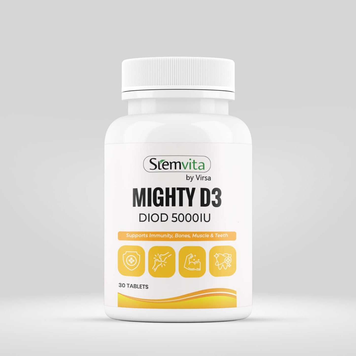Mighty D3 DIOD 5000IU – Vitamin D3 for Bone & Immune Health - Virsa