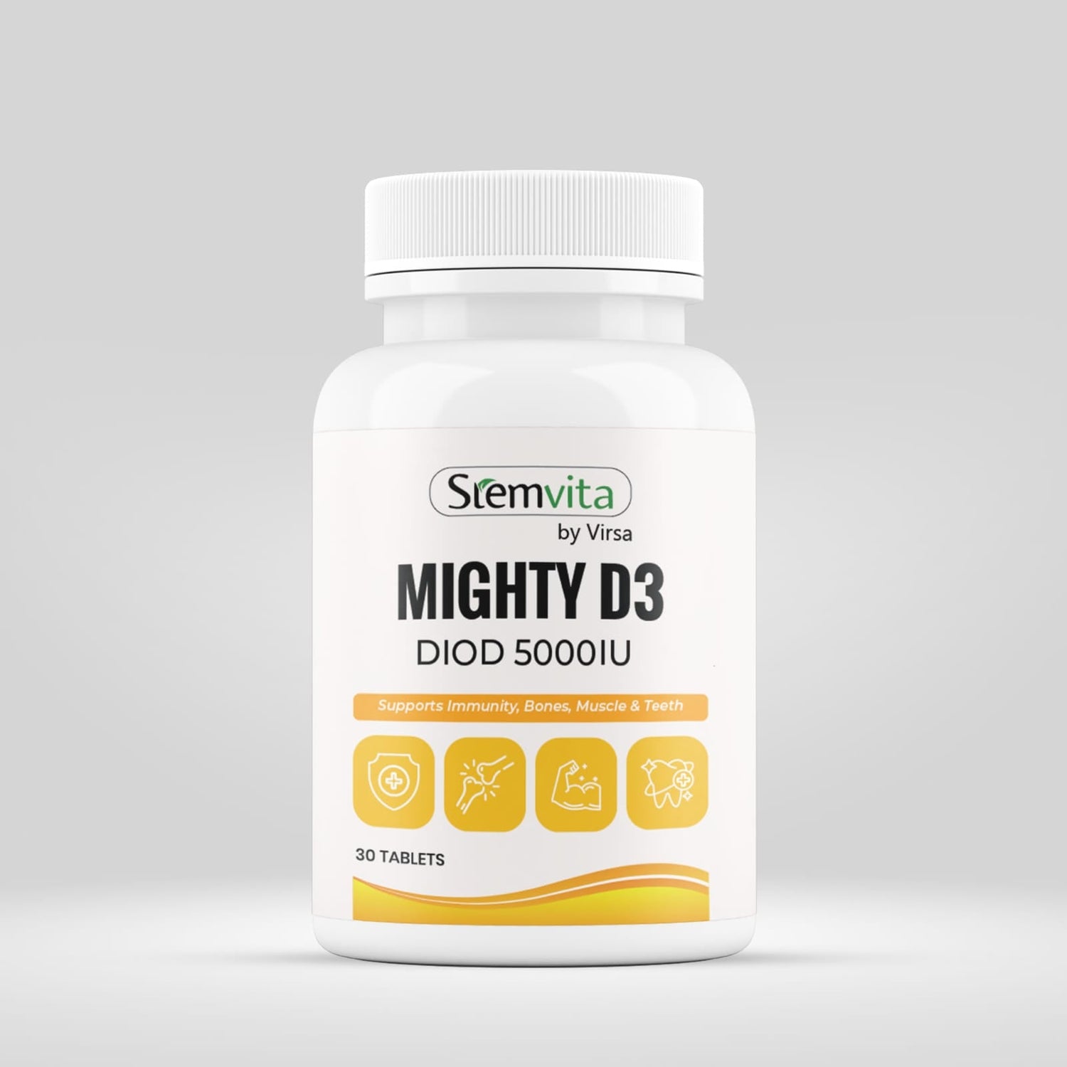 Mighty D3 DIOD 5000IU – Vitamin D3 for Bone & Immune Health - Virsa