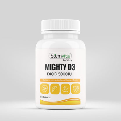 Mighty D3 DIOD 5000IU – Vitamin D3 for Bone & Immune Health - Virsa