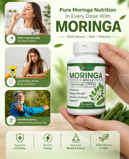 Moringa Capsules (90 capsules x 1g) - Virsa