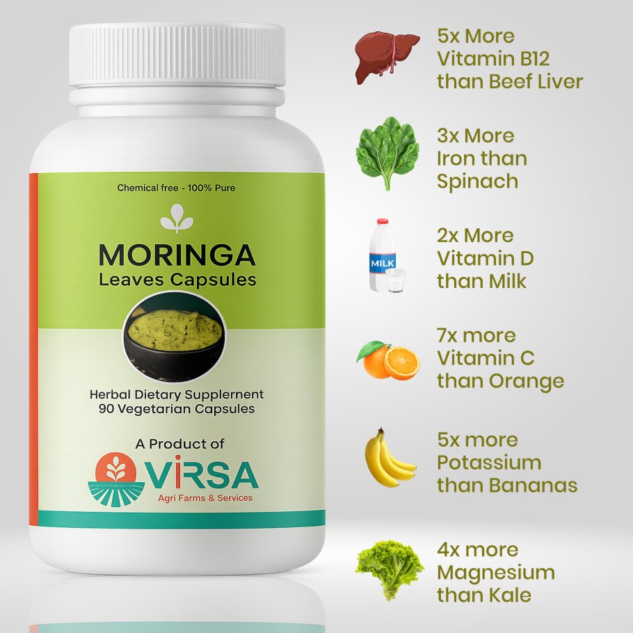Moringa Capsules (90 capsules x 1g) - Virsa