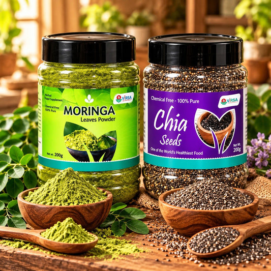 Moringa Powder - Chia Seed Bundle - Virsa