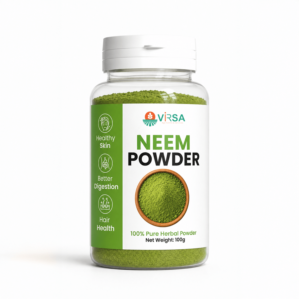 Neem Powder — 100% Herbal & Pure (100g) - Virsa