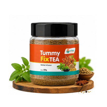 Virsa Tummy Fix Tea – Herbal Infusion for Digestion, Gas & Acidity Relief | 100g - Virsa