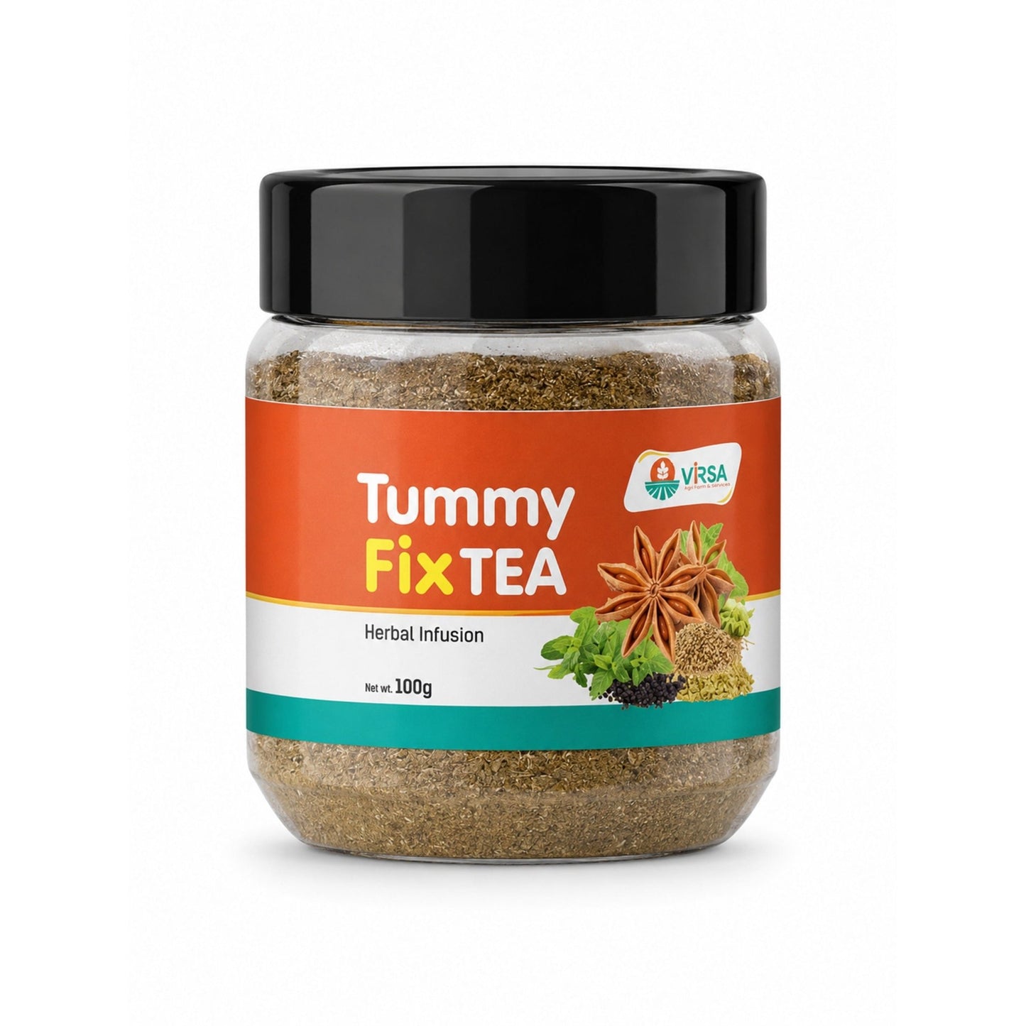 Virsa Tummy Fix Tea – Herbal Infusion for Digestion, Gas & Acidity Relief | 100g - Virsa