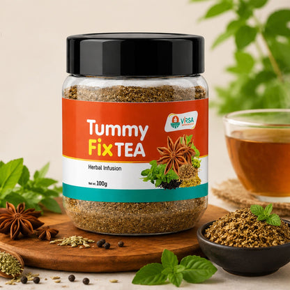 Virsa Tummy Fix Tea – Herbal Infusion for Digestion, Gas & Acidity Relief | 100g - Virsa
